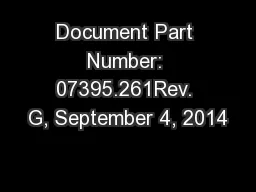 Document Part Number: 07395.261Rev. G, September 4, 2014