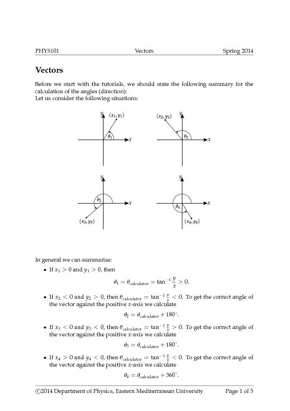 PHYS101VectorsSpring2014