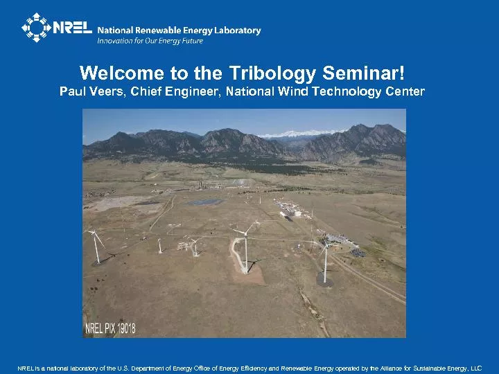 NREL is a national laboratory of the U.S. Department of Energy Office