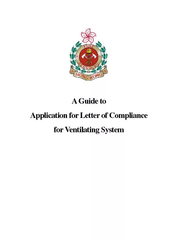 A Guide to Application for Letter of Compliance for Ventilating System