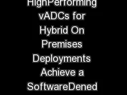 BIGIP Virtual Editions DATASHEET Whats Inside Flexible HighPerforming vADCs for Hybrid