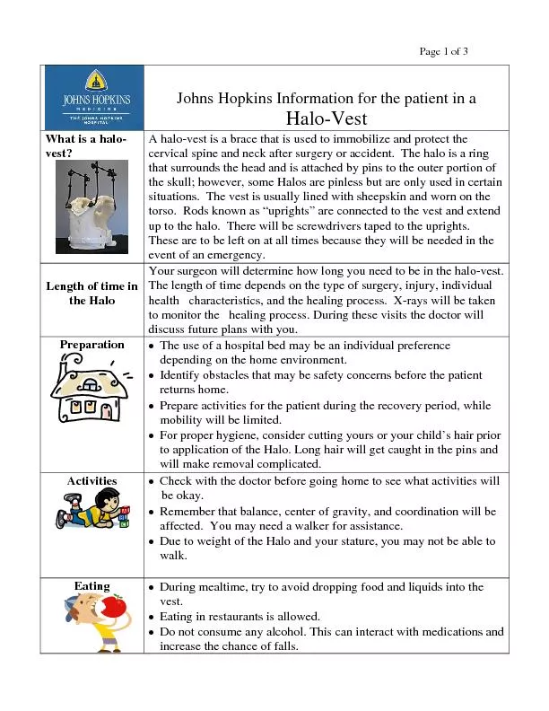 Johns Hopkins Information for the patient in a