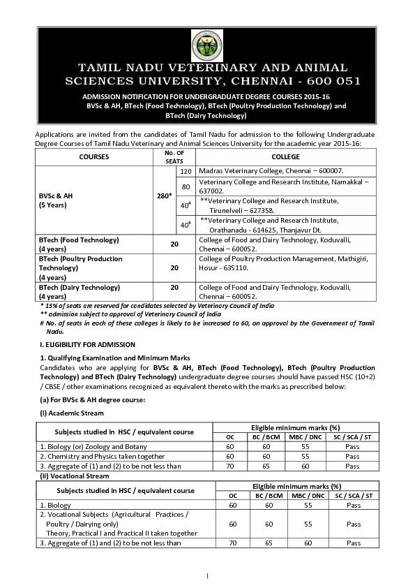 ADMISSION NOTIFICATION FOR