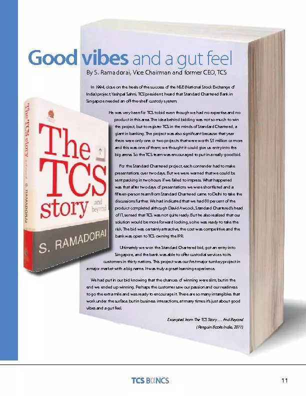 By S. Ramadorai, Vice Chairman and former CEO, TCSIn 1994, close on th