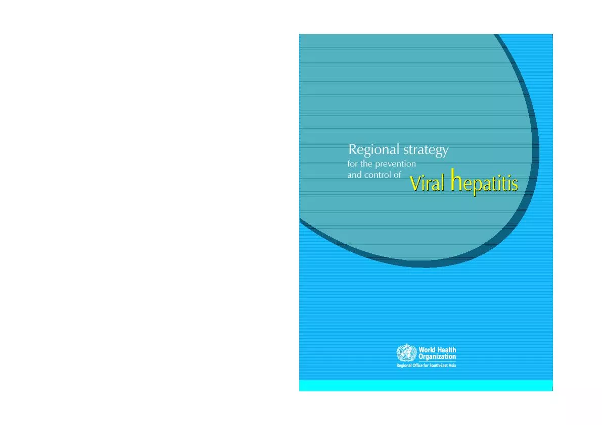 Regional strategy for the  prevention and control of  viral hepatitis