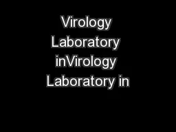 Virology Laboratory inVirology Laboratory in
