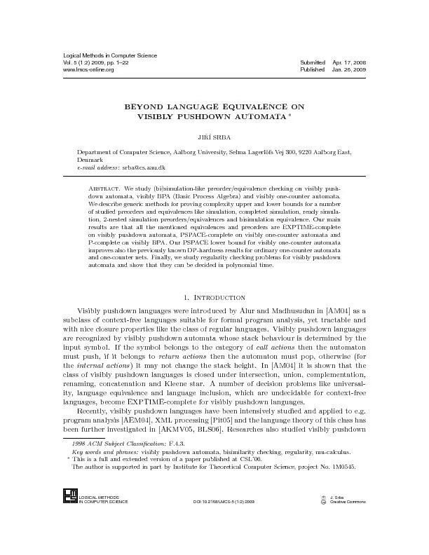 LogicalMethodsinComputerScienceVol.5(1:2)2009,pp.1