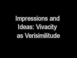Impressions and Ideas: Vivacity as Verisimilitude