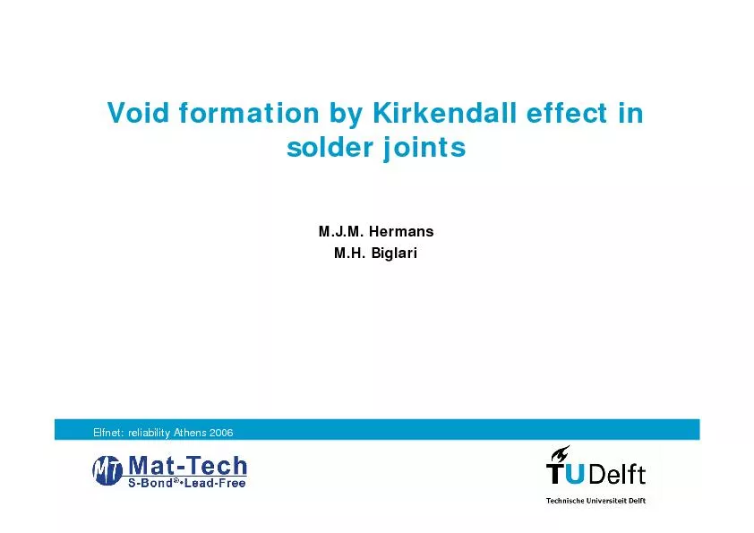 Void formation by Kirkendalleffect in M.H. BiglariElfnet: reliability