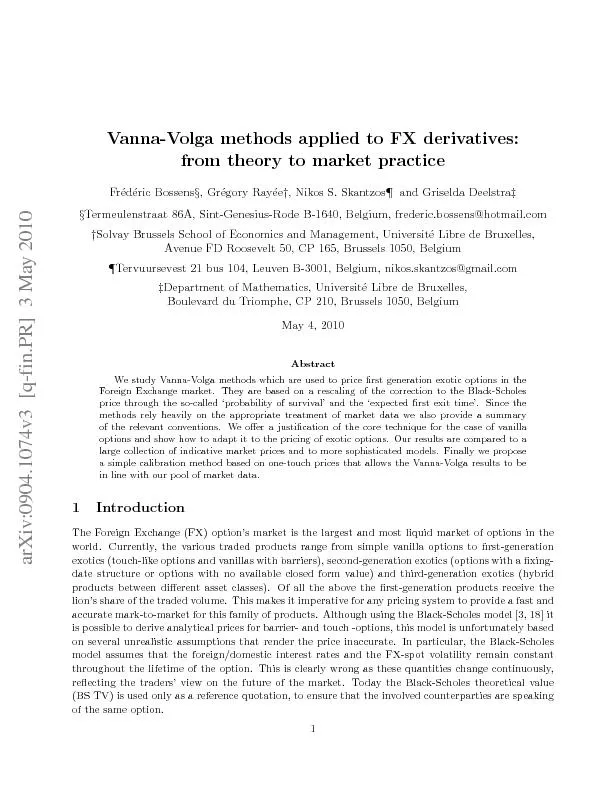 Vanna-VolgamethodsappliedtoFXderivatives:fromtheorytomarketpracticeFr