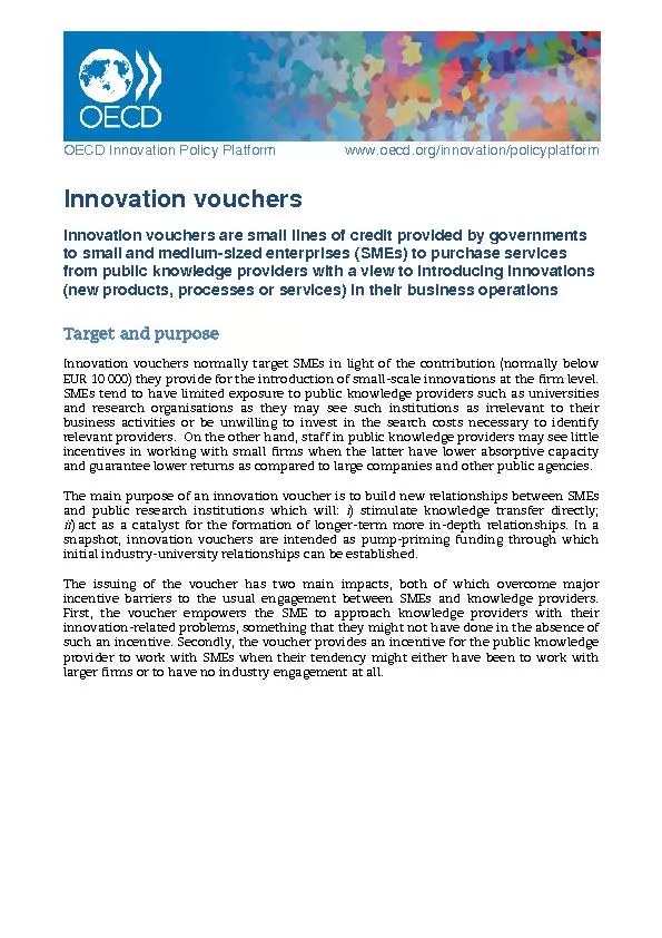 OECD Innovation Policy Platformwww.oecd.org/innovation/policyplatform