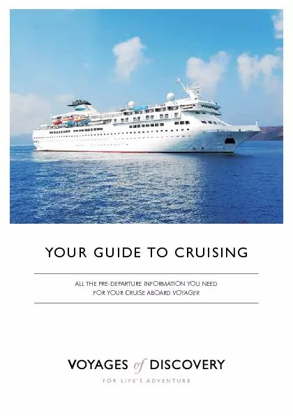 YOUR GUIDE TO CRUISING
