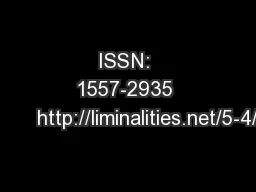 ISSN: 1557-2935 (online)         http://liminalities.net/5-4/neighbor.