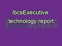/bcsExecutive technology report