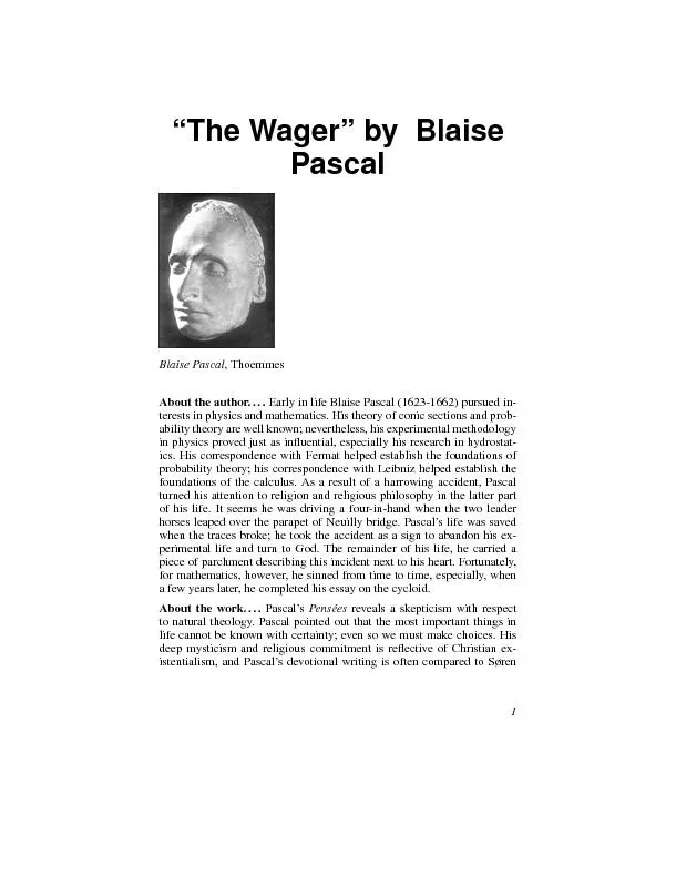 TheWagerbyBlaisePascal