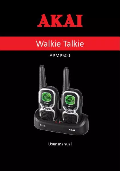 Walkie TalkieAPMP500User manual