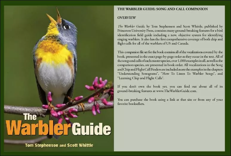 THE WARBLER GUIDE: SONG AND CALL COMPANIONOVERVIEWThe Warbler Guide, b