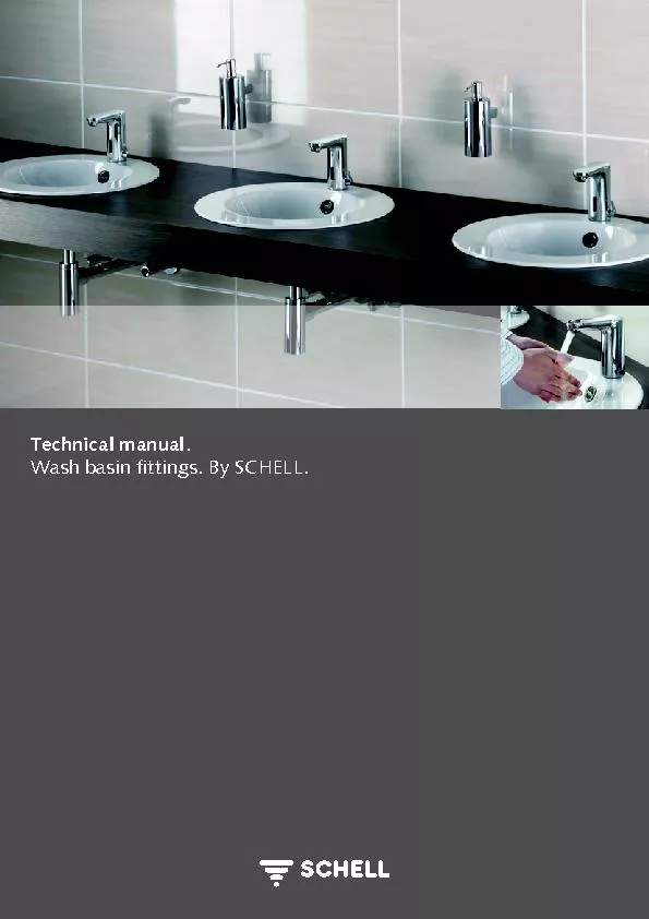 Technical manual.Wash basin fittings. By SCHELL.