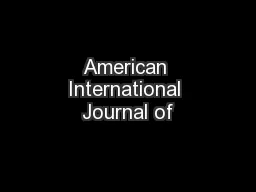 American International Journal of