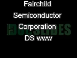 Fairchild Semiconductor Corporation DS www