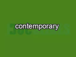 contemporary 