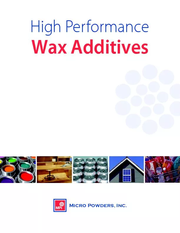 Wax Additives