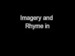 Imagery and Rhyme in