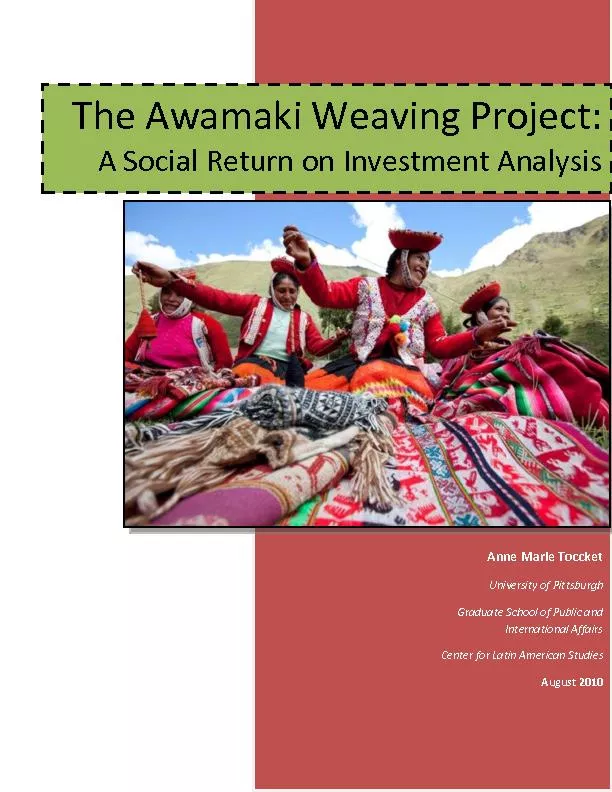 The Awamaki Weaving Project: