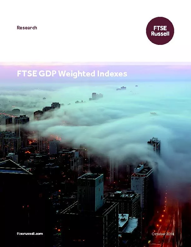 FTSE GDP Weighted Indexes