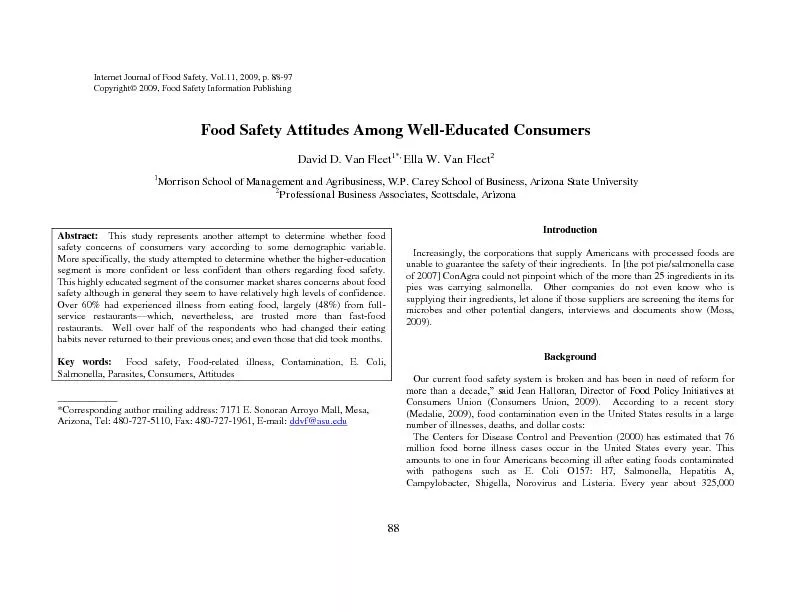 Internet Journal of Food Safety, Vol.