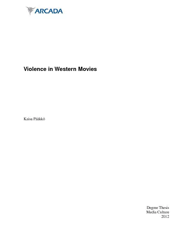 Violence in Western Movies Kaisa P
