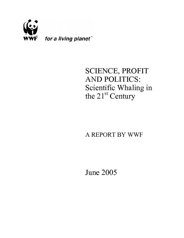 SCIENCE, PROFIT AND POLITICS: Scientific Whaling in the 21st Century