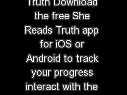 DAYSOFTRUTH A  Bible In A Year reading plan from She Reads Truth Download the free She