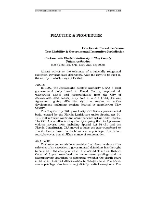 PRACTICE&PROCEDURE.DOC 5/16/20033:25