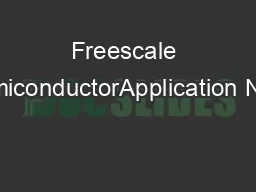 Freescale SemiconductorApplication Note