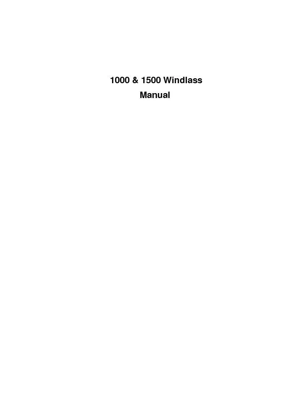 1000 & 1500 WindlassManual