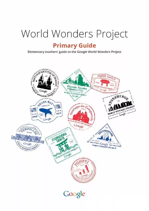 World Wonders ProjectElementary teachers’ guide to the Google Wor