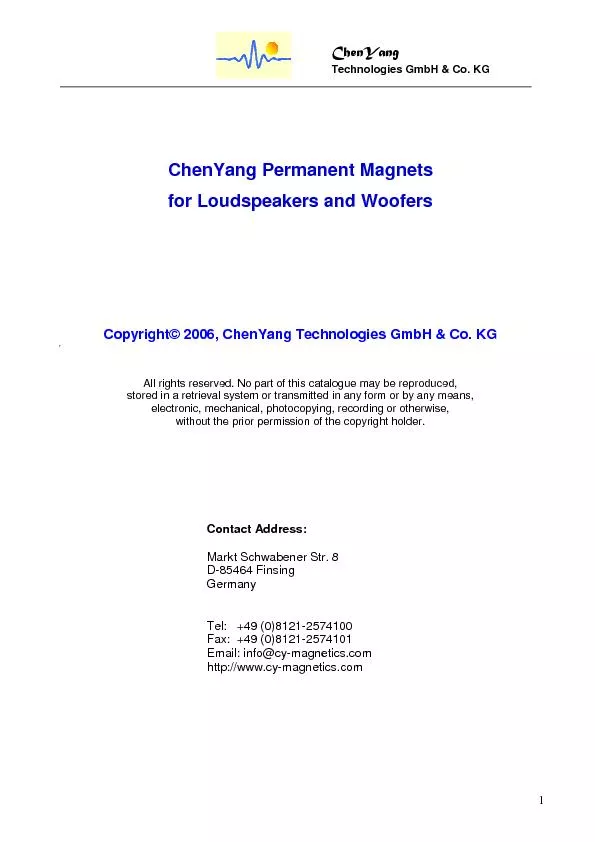ChenYang Permanent Magnets