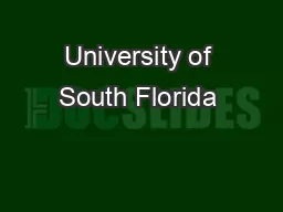 University of South Florida ∙