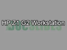 HP Z1 G2 Workstation
