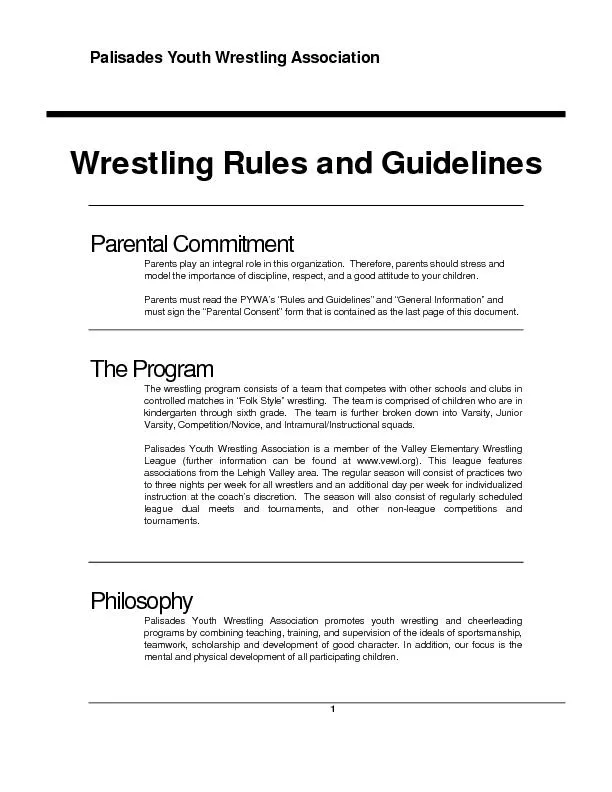 Wrestling Rules and Guidelines