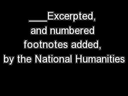 ___Excerpted, and numbered footnotes added, by the National Humanities