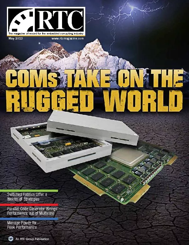 The magazine of record for the embedded computing industrywww.rtcmagaz