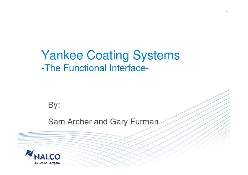 Yankee Coating Systems-The Functional Interface-