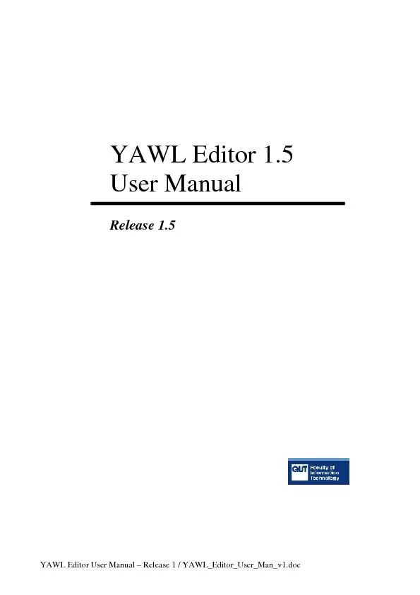 YAWL Editor User Manual 