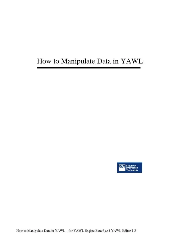 How to Manipulate Data in YAWL 
