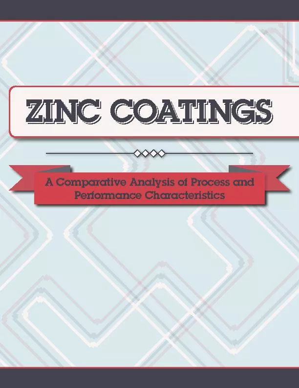 ZINC COATINGSZINC COATINGSZINC COATINGS