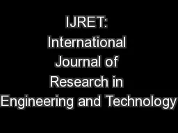 IJRET: International Journal of Research in Engineering and Technology