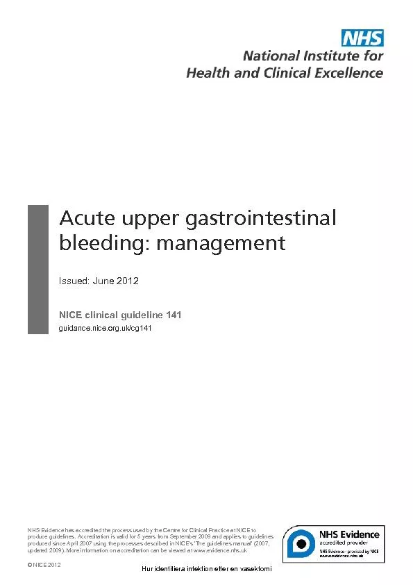 Acute upper gastrointestinal