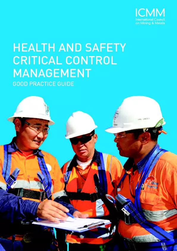 HEALTH AND SAFETYCRITICAL CONTROLMANAGEMENT